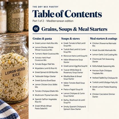 The Dry Mix Pantry: Mediterranean Version